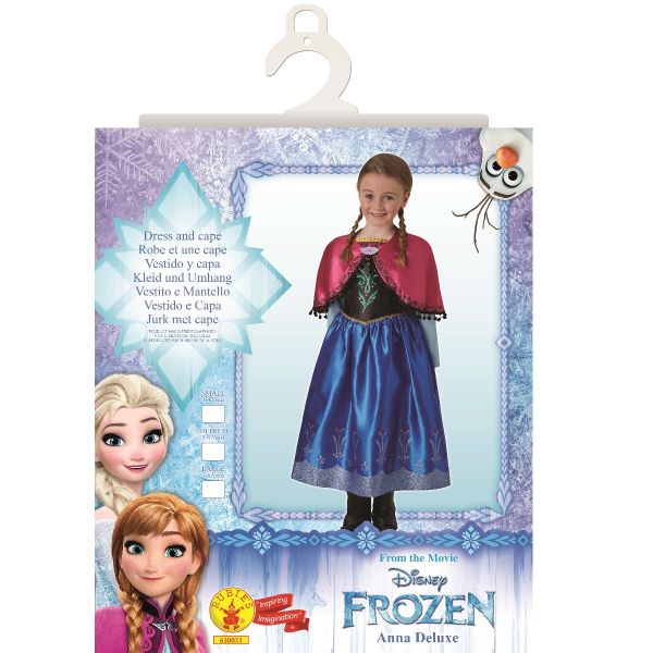 Costum deluxe Anna, Disney Frozen, 7-8 ani