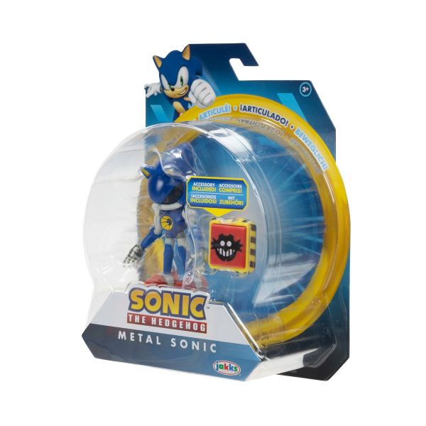 Nintendo Sonic - Figurina articulata 10 cm, Modern Metal Sonic, S13