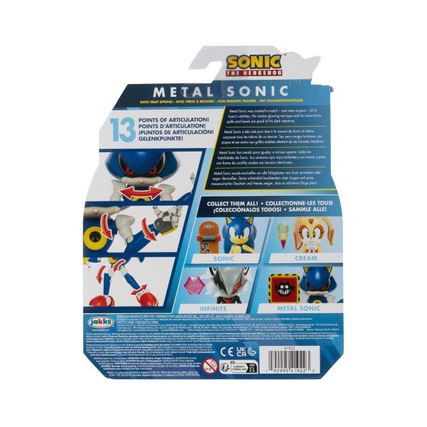 Nintendo Sonic - Figurina articulata 10 cm, Modern Metal Sonic, S13