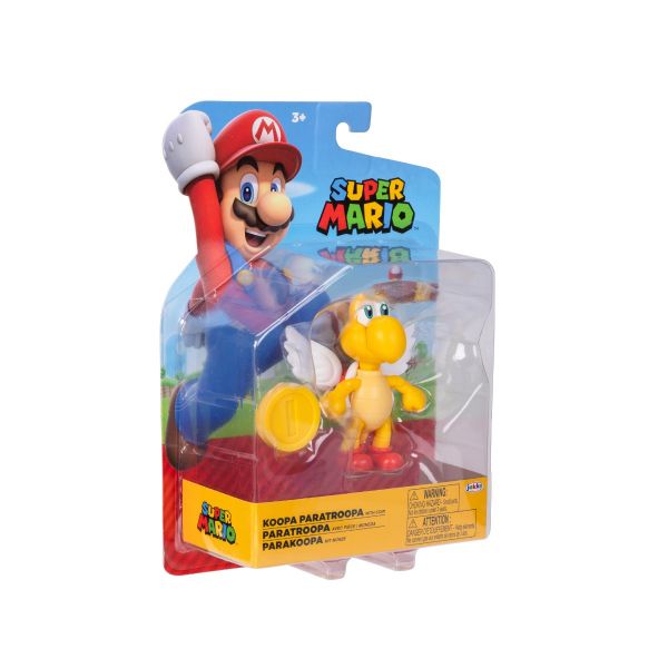Nintendo Mario - Figurina articulata, 10 cm, Red Para Koopa, S34