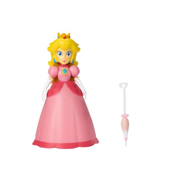 Nintendo Mario - Figurina articulata, 10 cm, Princess Peach, S34