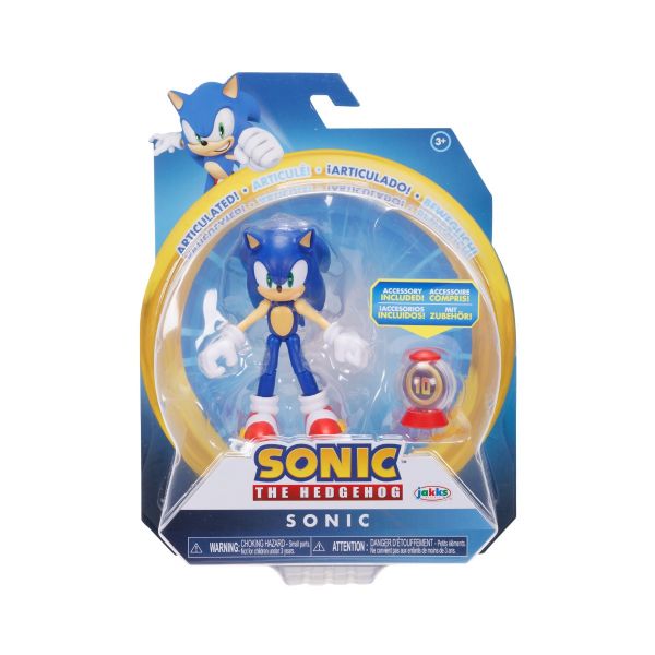 Nintendo Sonic - Figurina articulata 10 cm, Modern Sonic, S14