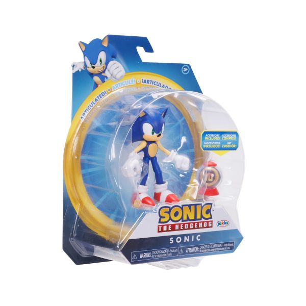 Nintendo Sonic - Figurina articulata 10 cm, Modern Sonic, S14