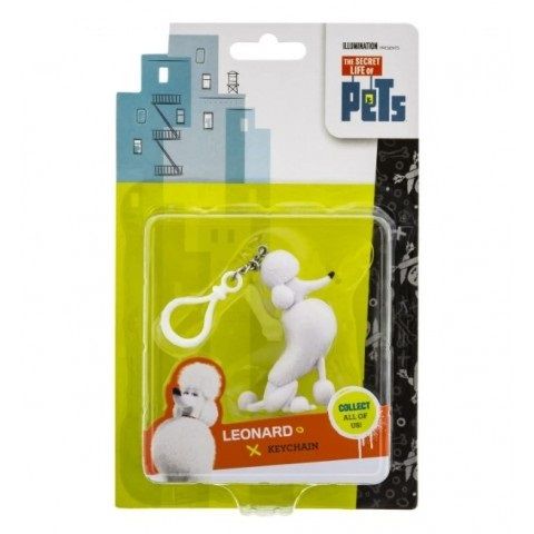 Breloc Plastic  3D Clip-On, Secret Life of Pets, Leonard, 5 cm