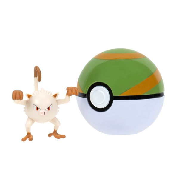 Pokemon - Set 2 figurine Clip n Go, (Mankey & Nest Ball) S14