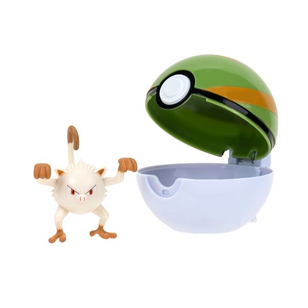 Pokemon - Set 2 figurine Clip n Go, (Mankey & Nest Ball) S14